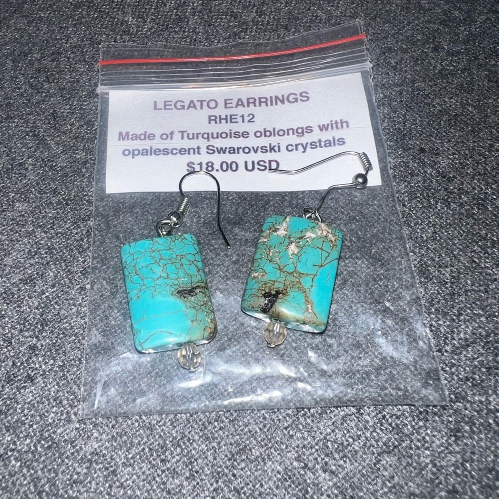 Turquoise Legato Earrings NIB